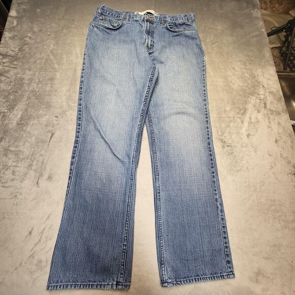 GAP Jeans Mens 36x32 Blue Easy Fit Relaxed Straight Leg Denim Classic Light Wash - Picture 1 of 12